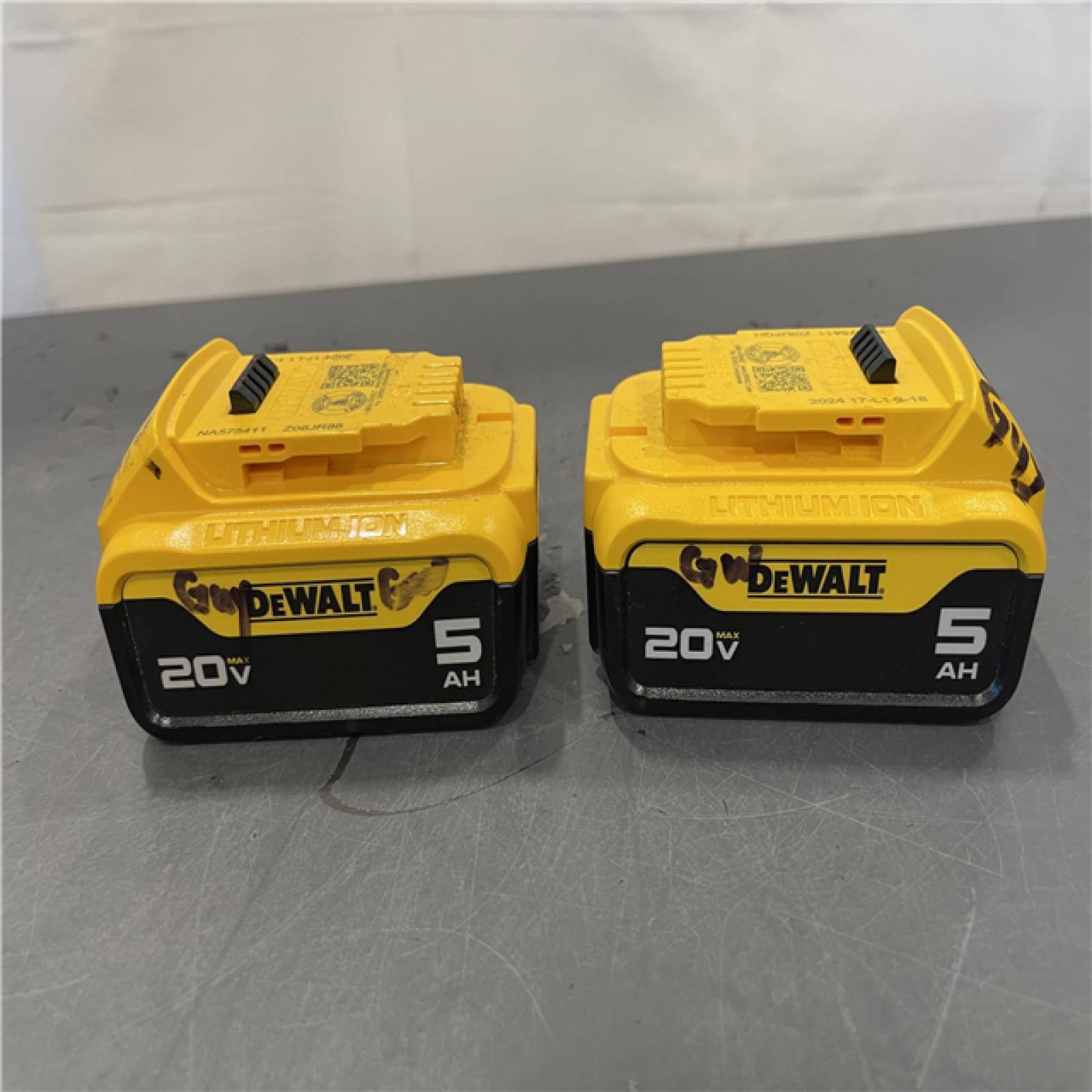 AS-IS - DEWALT 20V MAX XR Premium Lithium-Ion 5.0Ah Battery Pack (2 Pack)