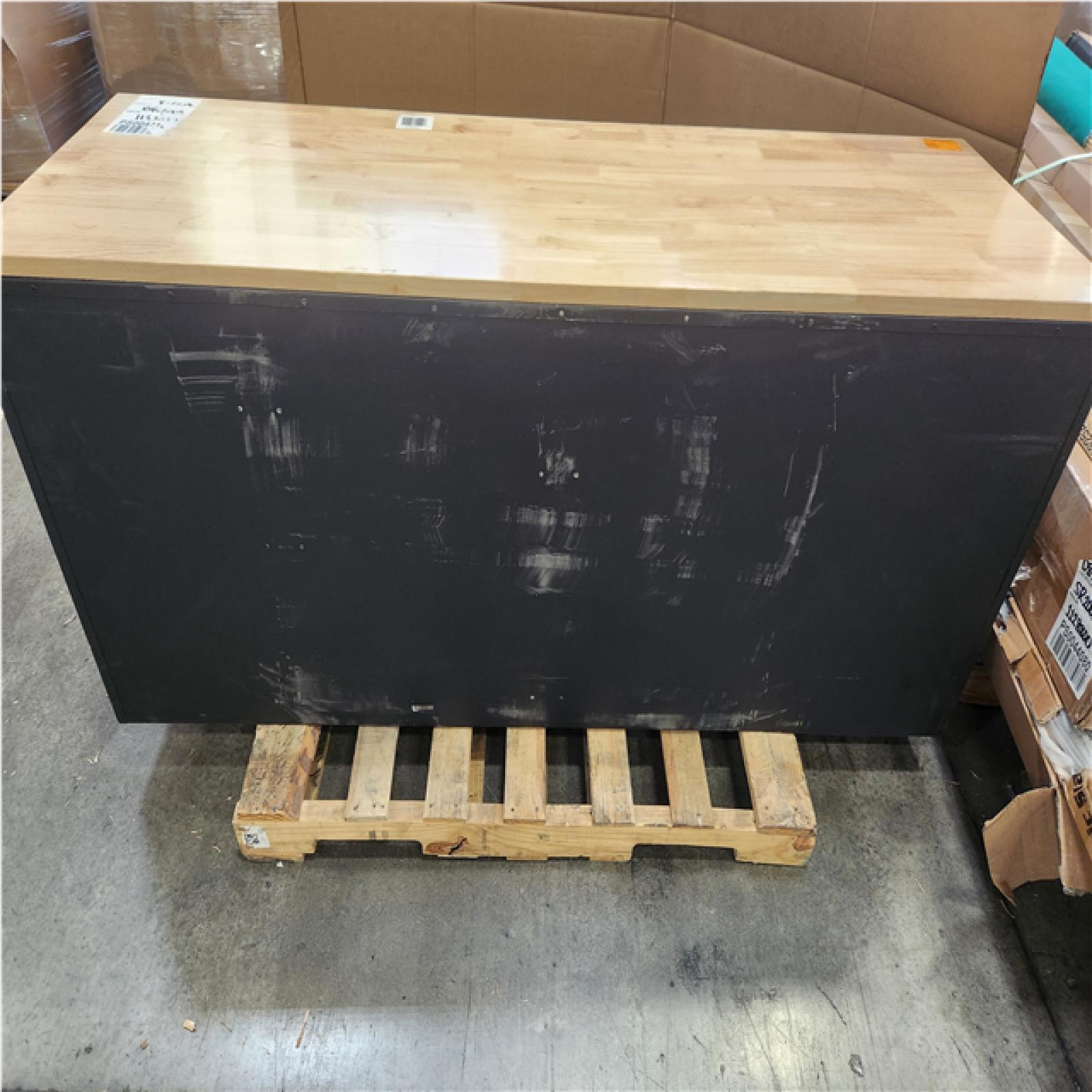 Phoenix LIKE NEW Husky Heavy-Duty 72 in. W 15-Drawer Matte Black Mobile Workbench with Wood top