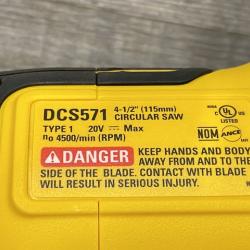 AS-IS DEWALT ATOMIC 20V MAX Cordless Brushless 4-1/2 in. Circular Saw (Tool Only)