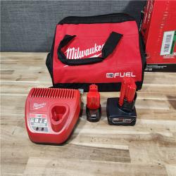 HOUSTON LOCATION - AS-IS Milwaukee FUEL 12-Volt Lithium-Ion Brushless Cordless Hammer Drill and Impact Driver Combo Kit