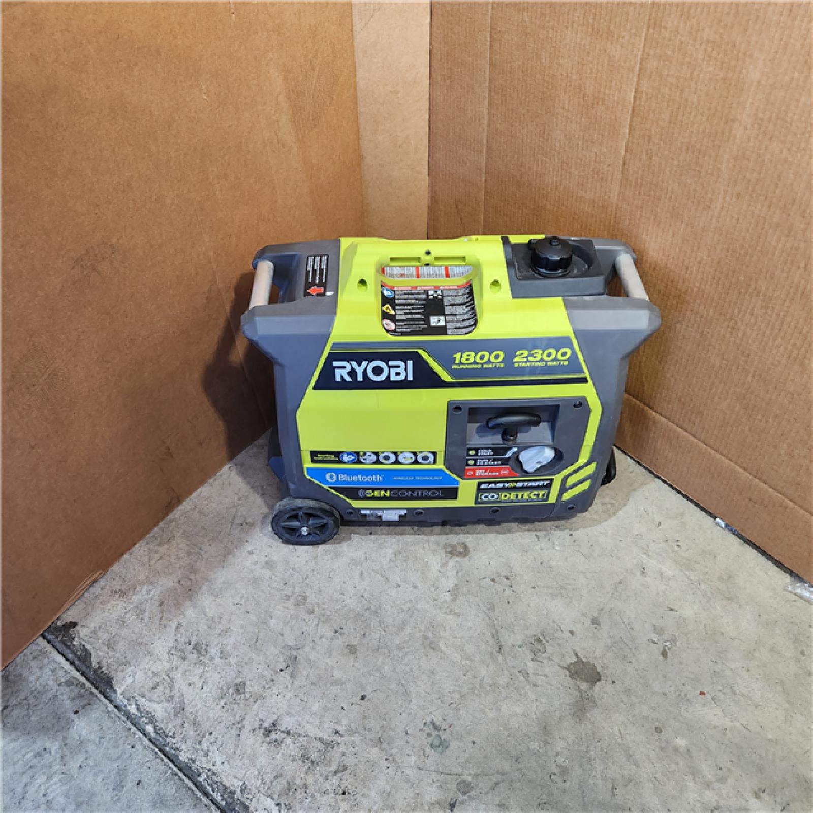 HOUSTON Location-AS-IS-RYOBI 2,300-Watt Recoil Start Bluetooth Super Quiet Gasoline Powered Digital Inverter Generator with CO Shutdown Sensor APPEARS IN GOOD Condition