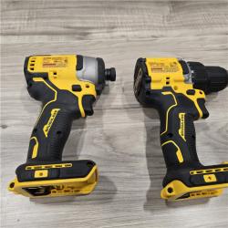 LIKE NEW! - Dewalt DCK225D2 20V MAX ATOMIC Brushless Compact Lithium-Ion 1/2 in. Cordless Drill Driver and 1/4 in. Impact Driver Combo Kit with 2 Batteries 2 Ah