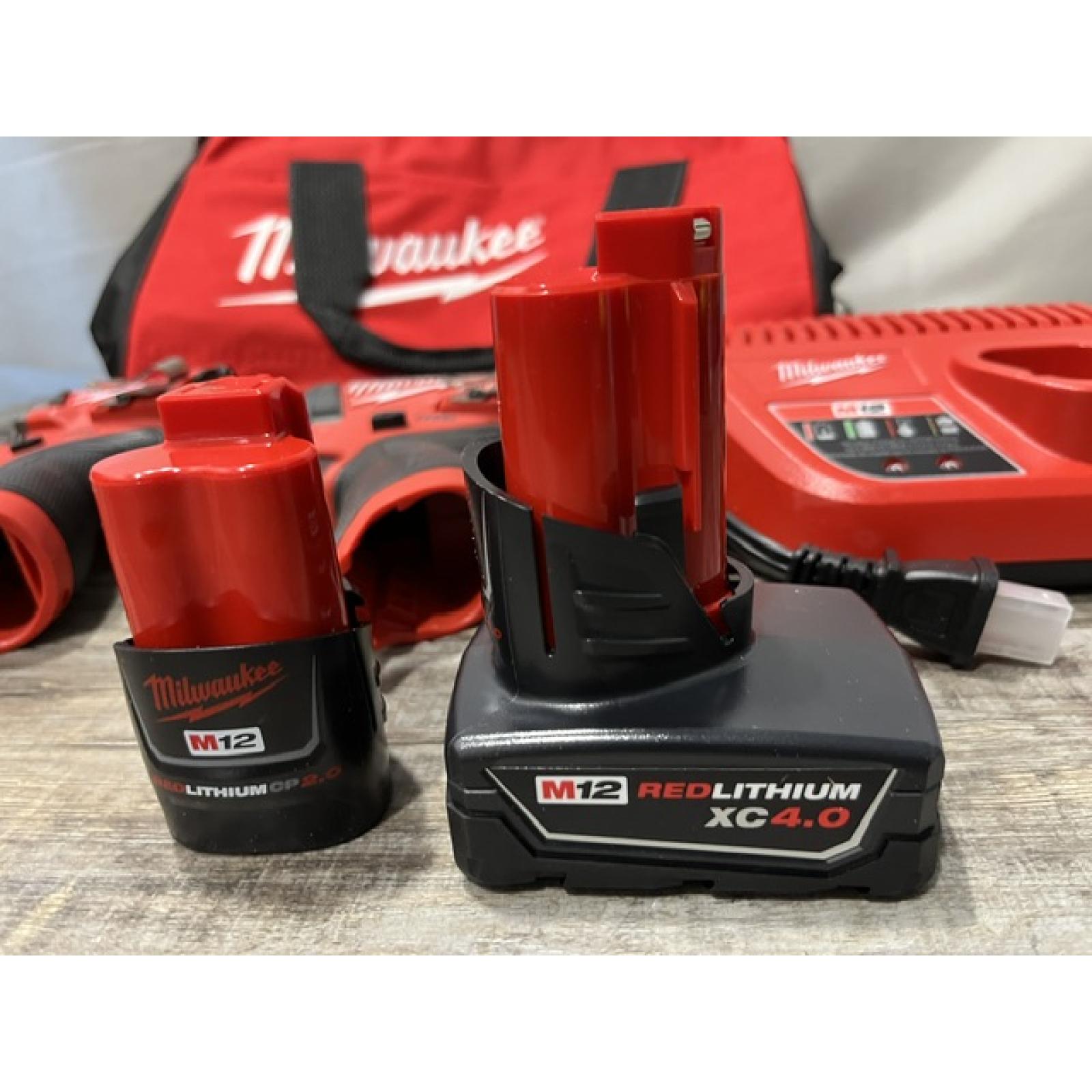 AS-IS Milwaukee FUEL 12-Volt Lithium-Ion Brushless Cordless Hammer Drill and Impact Driver Combo Kit