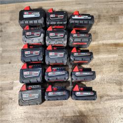HOUSTON LOCATION - AS-IS MILWAUKEE BATTERY PACK QTY - 15