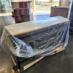 DALLAS LOCATION - Husky Heavy Duty 61 in. W x 23 in. D 15-Drawer Matte Gray Mobile Workbench Cabinet with Solid Wood Top