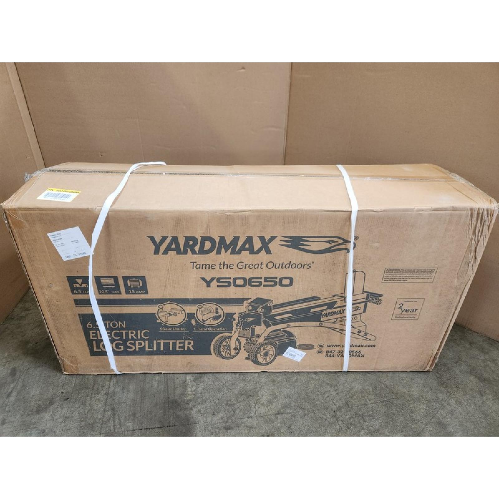 Phoenix NEW YARDMAX 6.5-Ton 15 Amp Horizontal Electric Log Splitter (SEALED)