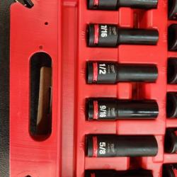 Phoenix NEW Milwaukee SHOCKWAVE 1/2 in. Drive SAE Deep Well Impact Socket Set (12-Piece)