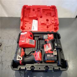 AS-IS - Milwaukee M18 FUEL 18V Lithium-Ion Brushless Cordless Hammer Drill and Impact Driver Combo Kit (2-Tool) with 2 Batteries