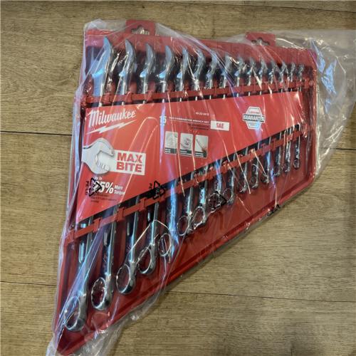 NEW! Milwaukee Combination SAE Wrench Mechanics Tool Set (15-Piece)