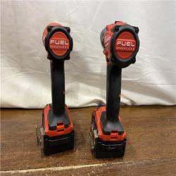 AS-IS MILWAUKEE M18 FUEL 18V Lithium-Ion Brushless Cordless Hammer Drill and Impact Driver Combo Kit (2-Tool) with 2 Batteries