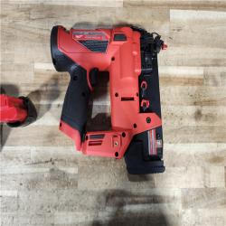 HOUSTON LOCATION - AS - IS Milwaukee FUEL 12-Volt Lithium-Ion Brushless Cordless 18-Gauge 1-1/2 in. Compact Brad Nailer W/ battery & charger
