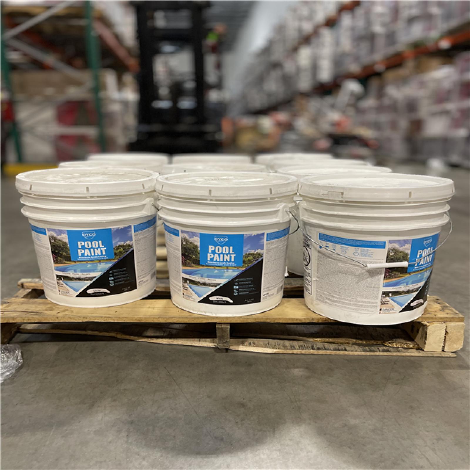 DALLAS LOCATION - DALLAS LOCATION -Dyco Pool Paint 5 Gal. 3150 White Semi-Gloss Acrylic Exterior Paint PALLET- (10 UNITS)