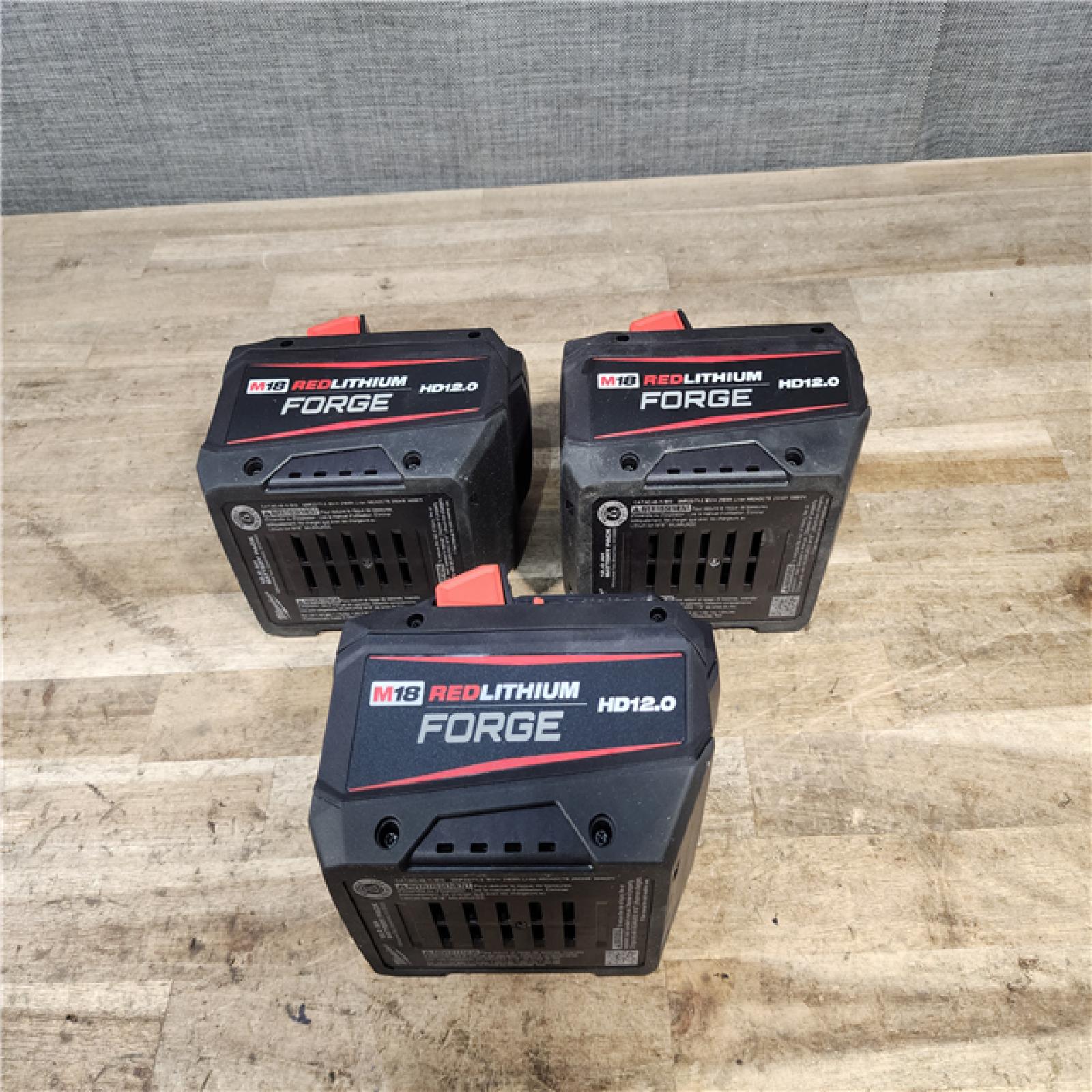 HOUSTON LOCATION - AS-IS MILWAUKEE FORGE BATTERY PACK QTY - 3