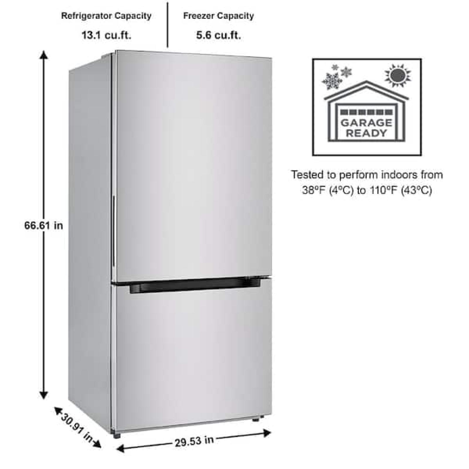 Phoenix NEW Vissani 18.7 cu. ft. Bottom Freezer Refrigerator in Stainless Steel (SEALED)
