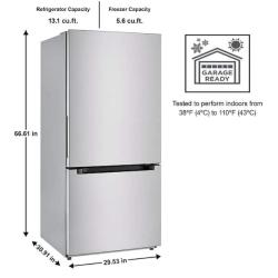 Phoenix NEW Vissani 18.7 cu. ft. Bottom Freezer Refrigerator in Stainless Steel (SEALED)