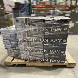 DALLAS LOCATION - Hampton Bay Scenic 52 in. Integrated LED Indoor Brushed Nickel Hugger Ceiling Fan- (14 UNITS)