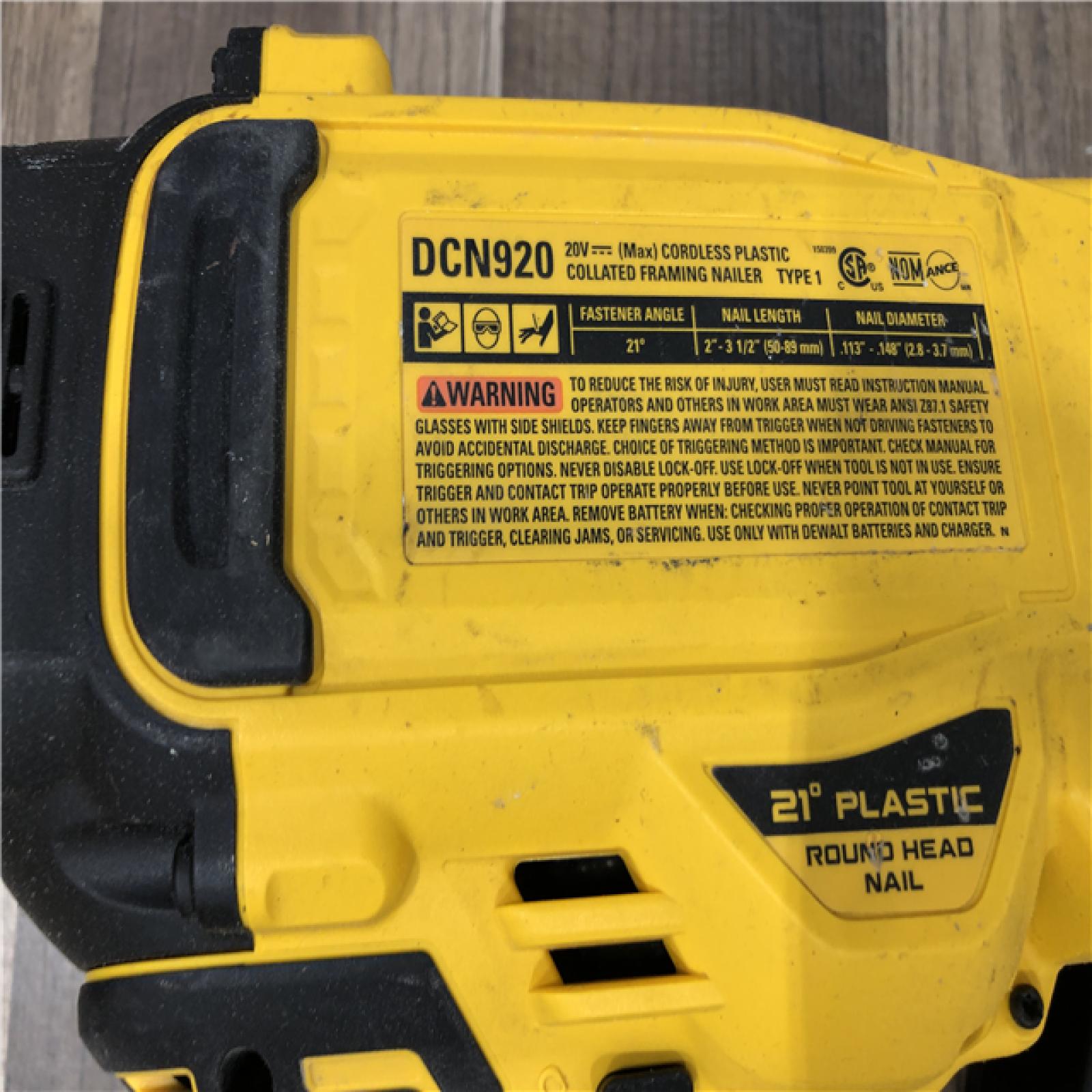 AS-IS DEWALT 20-Volt 21° Cordless Framing Nailer (Tool-Only)