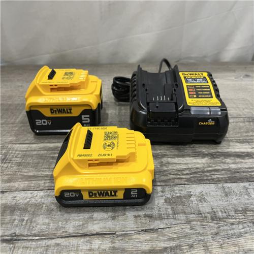 AS-IS DEWALT 20V MAX Lithium-Ion Battery Kit with 5.0Ah and 2.0Ah Battery and Charger