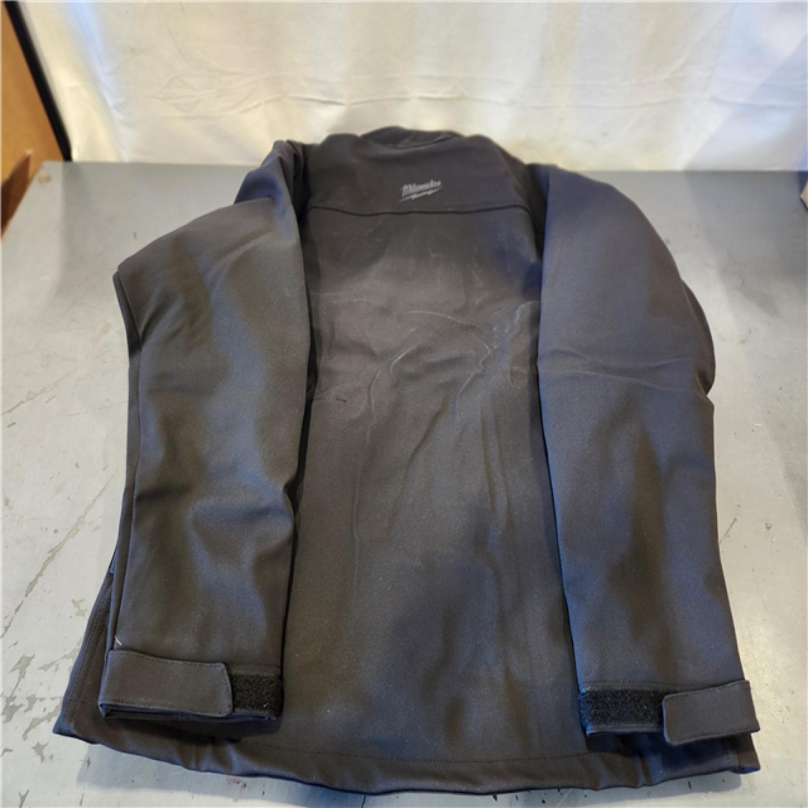 AS-IS- Milwaukee Men's Large 12-Volt Lithium-Ion Cordless Tough Shell Black Heated Jacket with (1) 3.0 Ah Battery and Charger