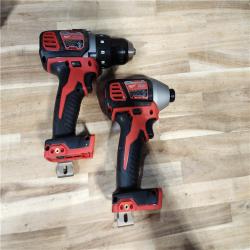 HOUSTON LOCATION - AS-IS Milwaukee 18V Lithium-Ion Cordless Drill Driver/Impact Driver Combo Kit
