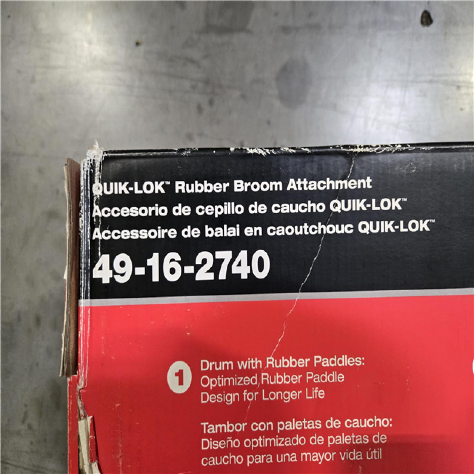 NEW!- Milwaukee M18 FUEL QUIK-LOK Rubber Broom Attachment (Attachment Only)