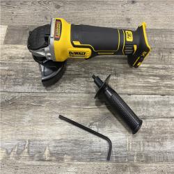 AS-IS DEWALT 20-Volt MAX XR Lithium-Ion Cordless Brushless 4-1/2 in. Paddle Switch Small Angle Grinder w/ Kickback Brake (Tool-Only)