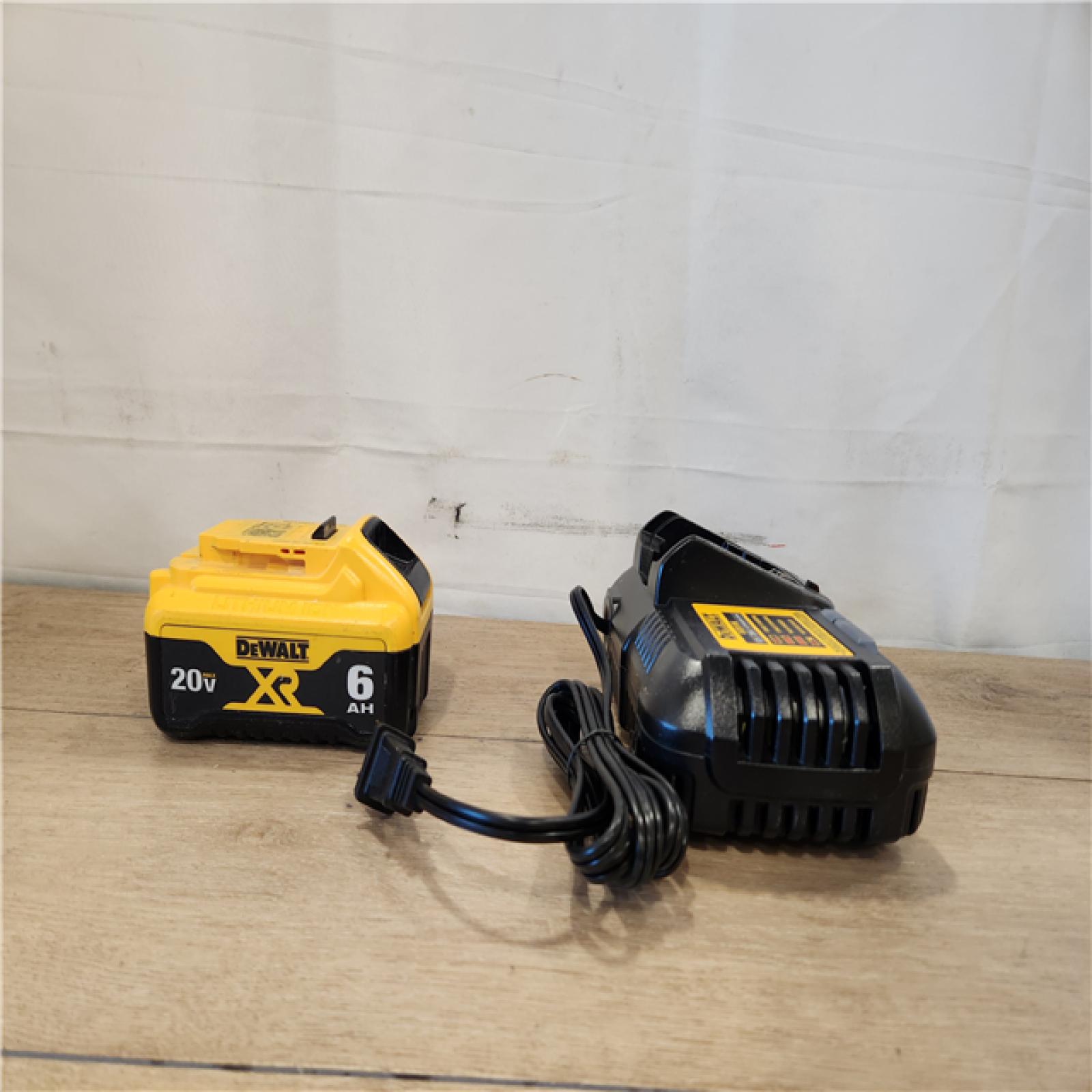 AS-IS- DEWALT 20V MAX Lithium-Ion 6.0 Ah Battery and Charger