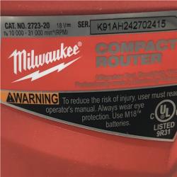 AS-IS Milwaukee FUEL 18V Lithium-Ion Brushless Cordless Compact Router (Tool-Only)