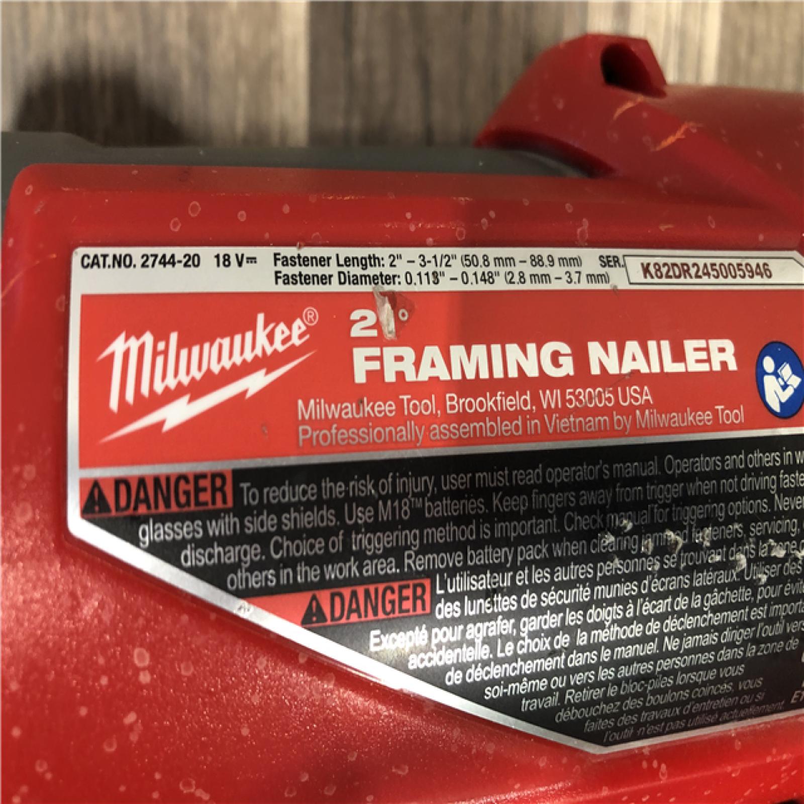 AS-IS Milwaukee FUEL 3-1/2 in. 18-Volt 21-Degree Lithium-Ion Brushless Cordless Framing Nailer (Tool-Only)