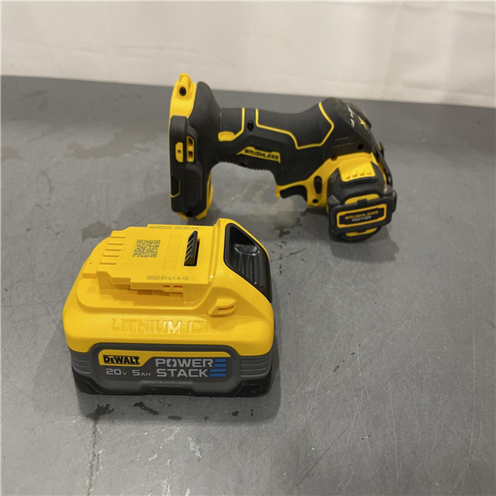 AS-IS - DeWalt 20V XR Lithium-Ion Cordless 3 in. Cut-Off Tool with POWERSTACK 20V 5.0Ah Battery Pack