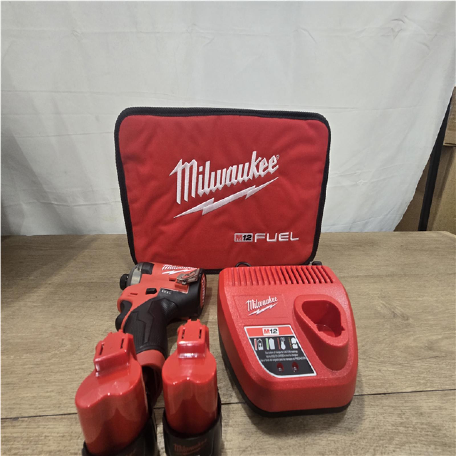 AS-IS Milwaukee FUEL SURGE 12V Lithium-Ion Brushless Cordless 1/4 in. Hex Impact Driver Compact Kit