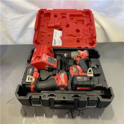 AS-IS - Milwaukee M18 FUEL 18V Lithium-Ion Brushless Cordless Hammer Drill and Impact Driver Combo Kit