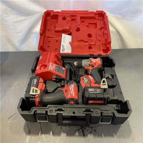 AS-IS - Milwaukee M18 FUEL 18V Lithium-Ion Brushless Cordless Hammer Drill and Impact Driver Combo Kit