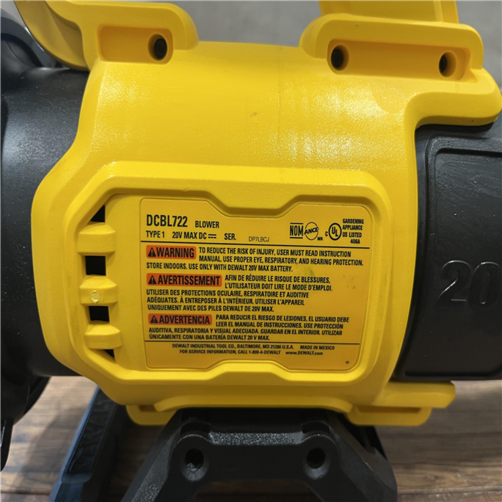 AS-IS DEWALT 20V MAX 125 MPH 450 CFM Brushless Cordless Battery Powered Blower (Tool Only)