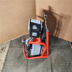 HOUSTON LOCATION - AS-IS RIDGID K-400 Drain Cleaning Snake Auger 120-Volt Drum Machine with C-32IW 3/8 in. X 75 Ft. Cable + 4-Piece Tool Set & Gloves