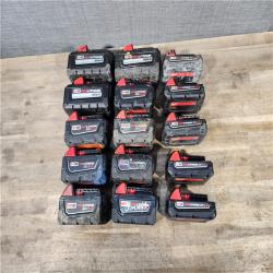 HOUSTON LOCATION - AS-IS MILWAUKEE BATTERY PACK QTY - 15