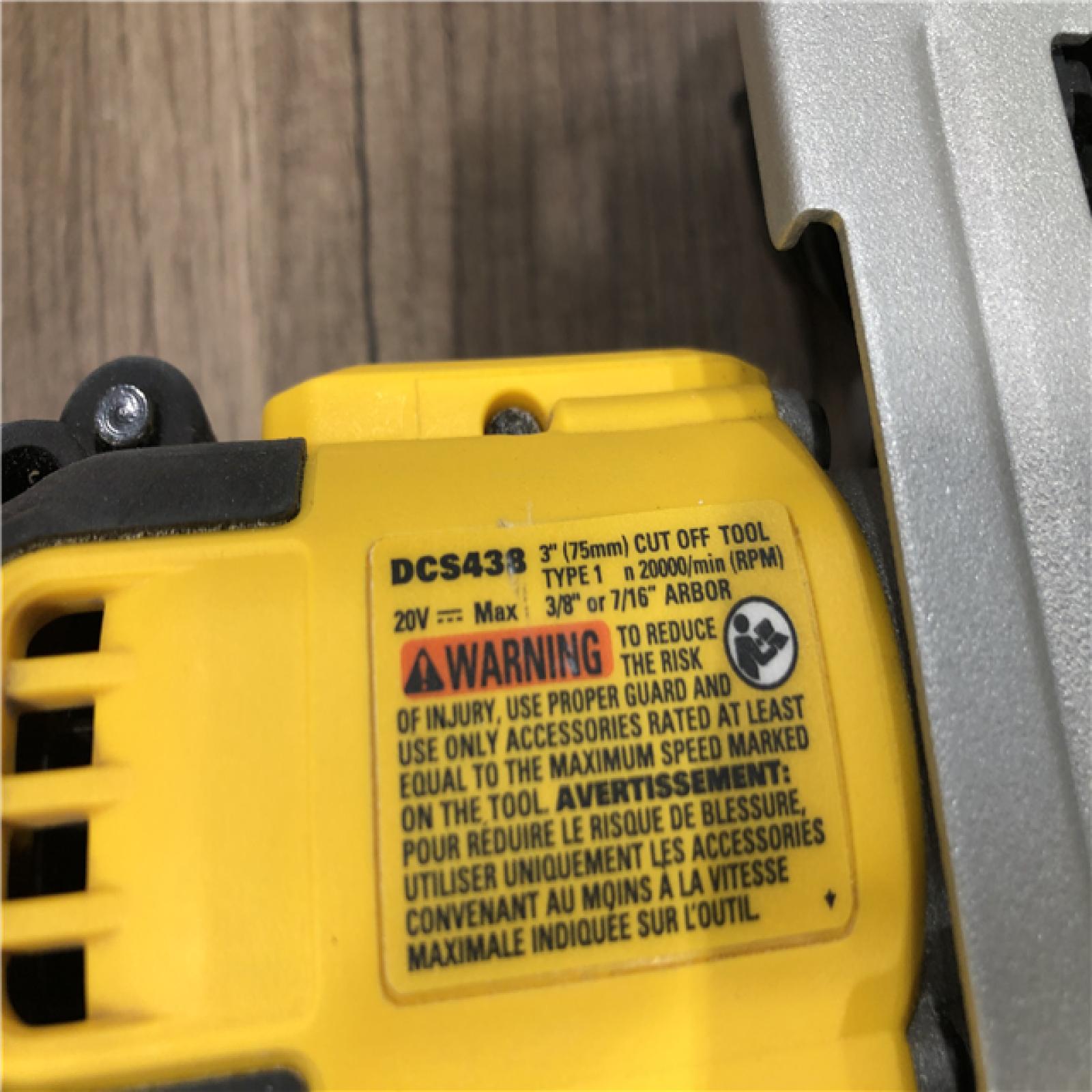 AS-IS DEWALT 20V XR Cordless 3 in. Cut-Off Tool (Tool Only)