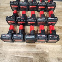HOUSTON LOCATION - AS - IS MILWAUKEE BATTERY PACK QTY - 15