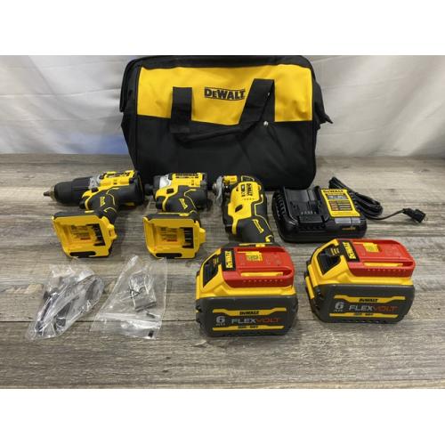 AS-IS DEWALT 20V MAX Lithium-Ion Cordless 3-Tool Combo Kit