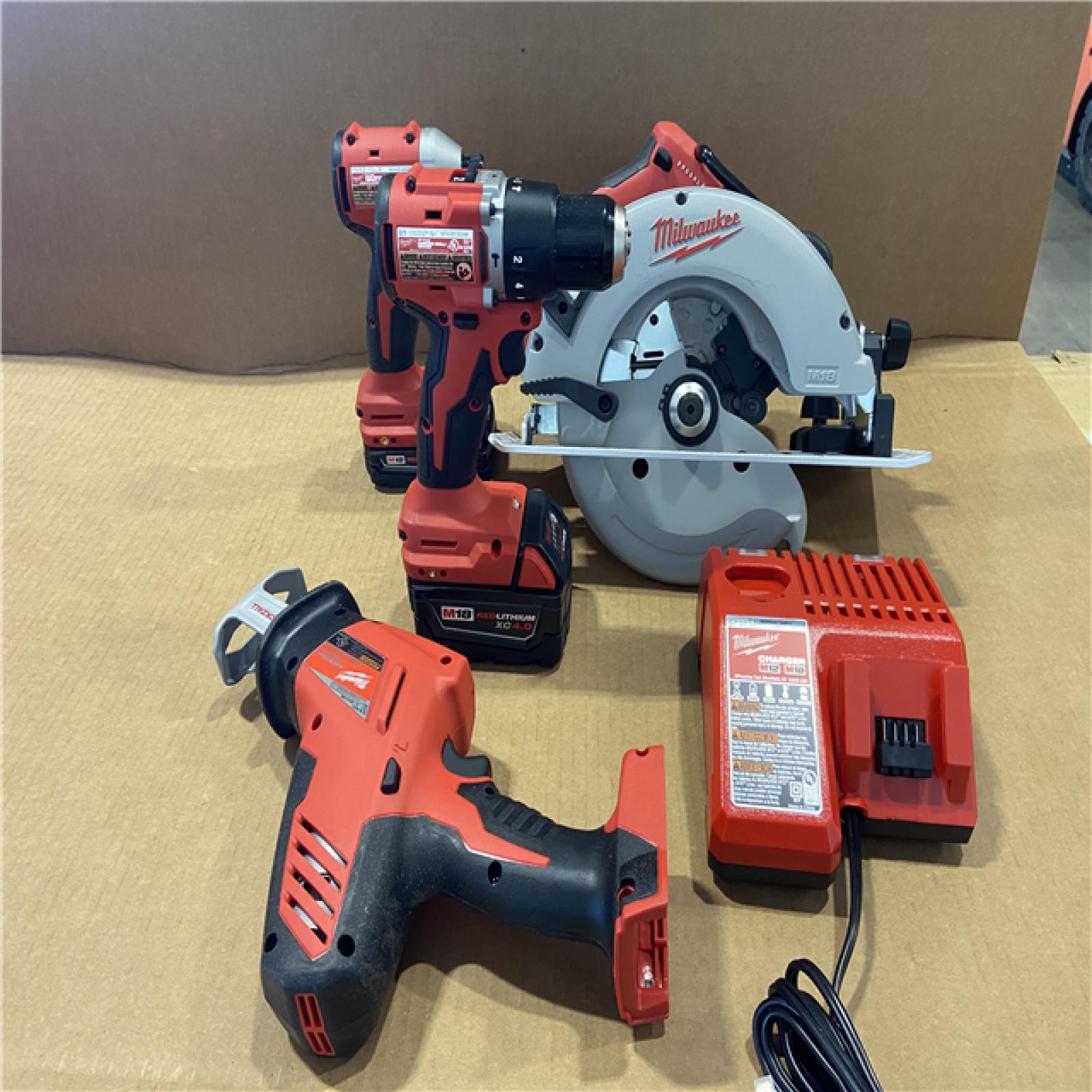 AS-IS Milwaukee M18 4-Tool Combo Kit