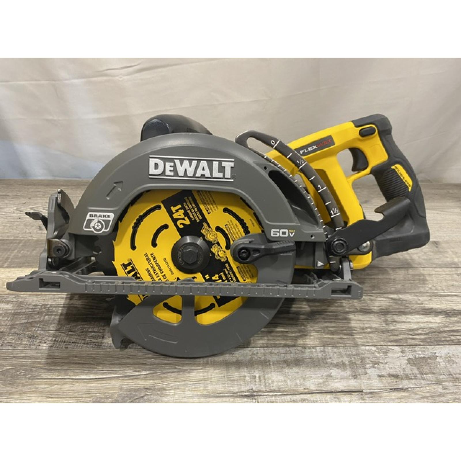 AS-IS DEWALT FLEXVOLT 60V MAX Cordless Brushless 7-1/4 in. Wormdrive Style Circular Saw (Tool Only)