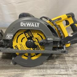 AS-IS DEWALT FLEXVOLT 60V MAX Cordless Brushless 7-1/4 in. Wormdrive Style Circular Saw (Tool Only)