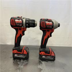 AS-IS- Milwaukee 18V Cordless Brushed 2-Tool Drill/Driver and Impact Driver Kit