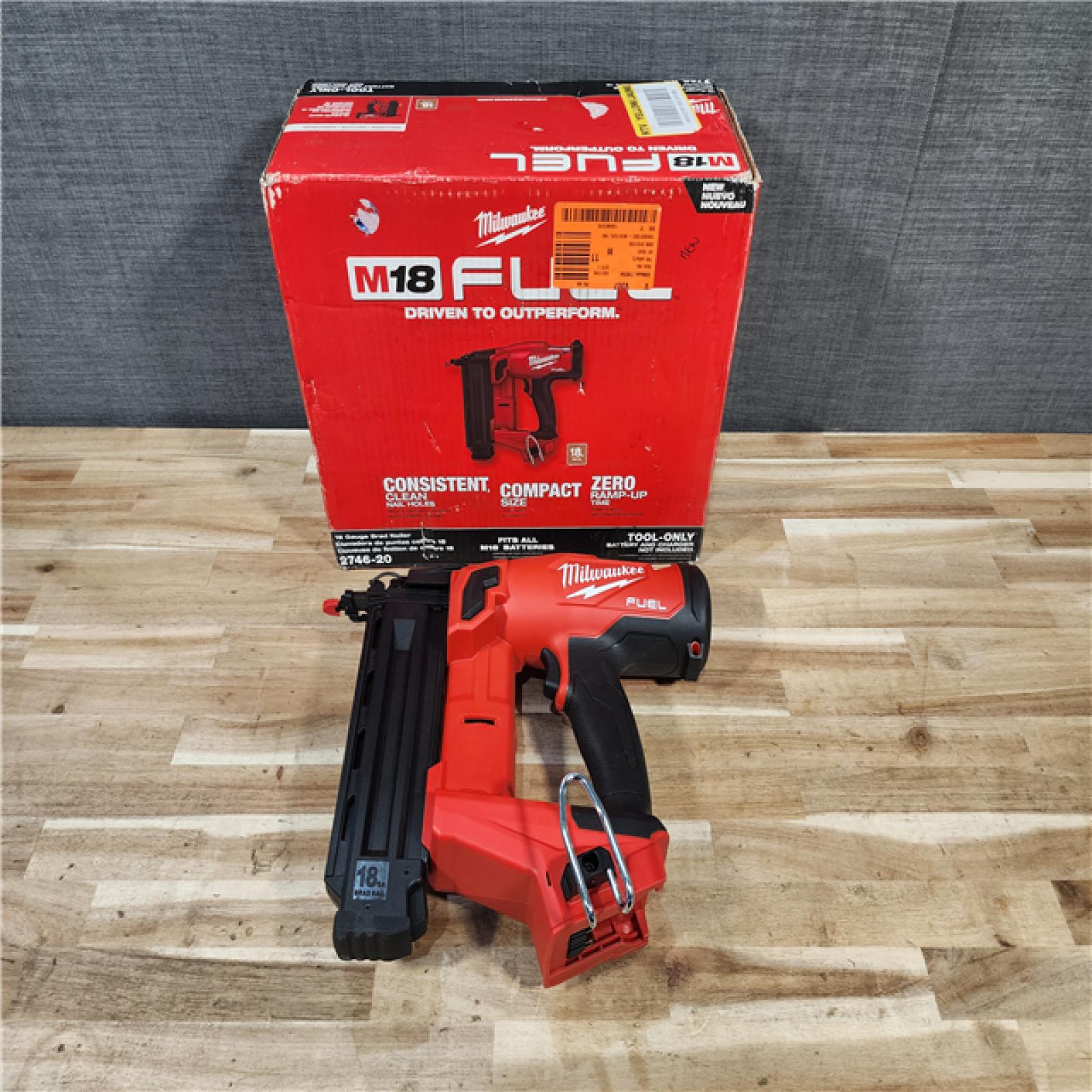 HOUSTON LOCATION - AS-IS (APPEARS LIKE NEW) Milwaukee  FUEL 18-Volt Lithium-Ion Brushless Cordless Gen II 18-Gauge Brad Nailer (Tool-Only)