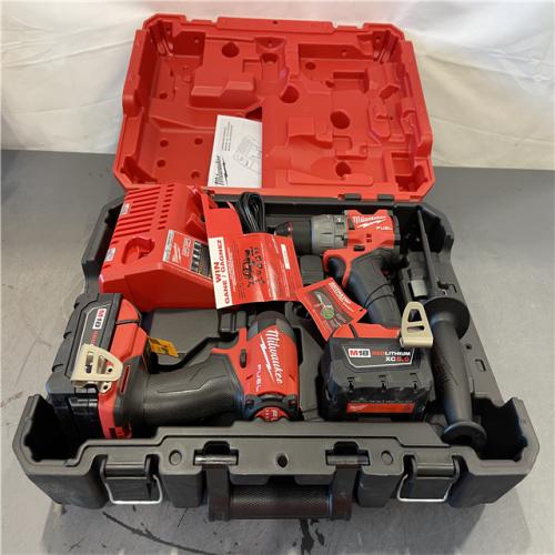 AS-IS - Milwaukee M18 FUEL 18V Lithium-Ion Brushless Cordless Hammer Drill and Impact Driver Combo Kit