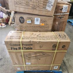 Phoenix Location Halmuz 10-Piece Wicker Patio Conversation Set with 55000 BTU Gas Fire Pit Table, Glass Coffee Table and Swivel Rocking Chairs