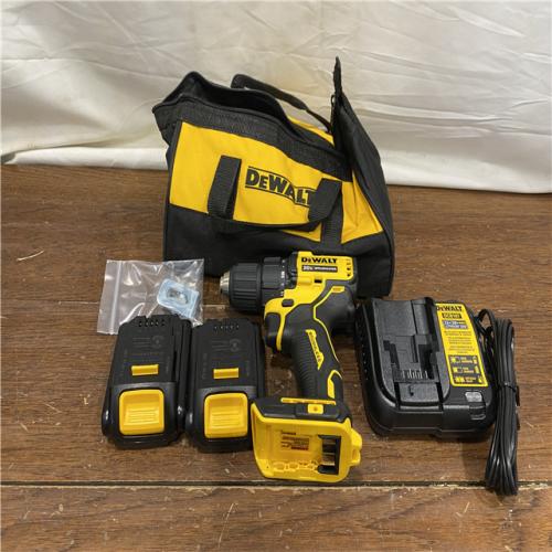 AS-IS ATOMIC 20V MAX Cordless Brushless Compact 1/2 in. Drill/Driver, (2) 20V 1.3Ah Batteries, Charger and Bag
