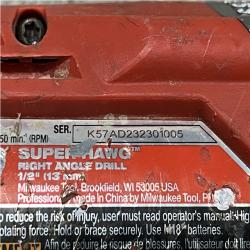 AS-IS Milwaukee FUEL 18V Lithium-Ion Brushless Cordless GEN 2 SUPER HAWG 1/2 in. Right Angle Drill (Tool-Only)