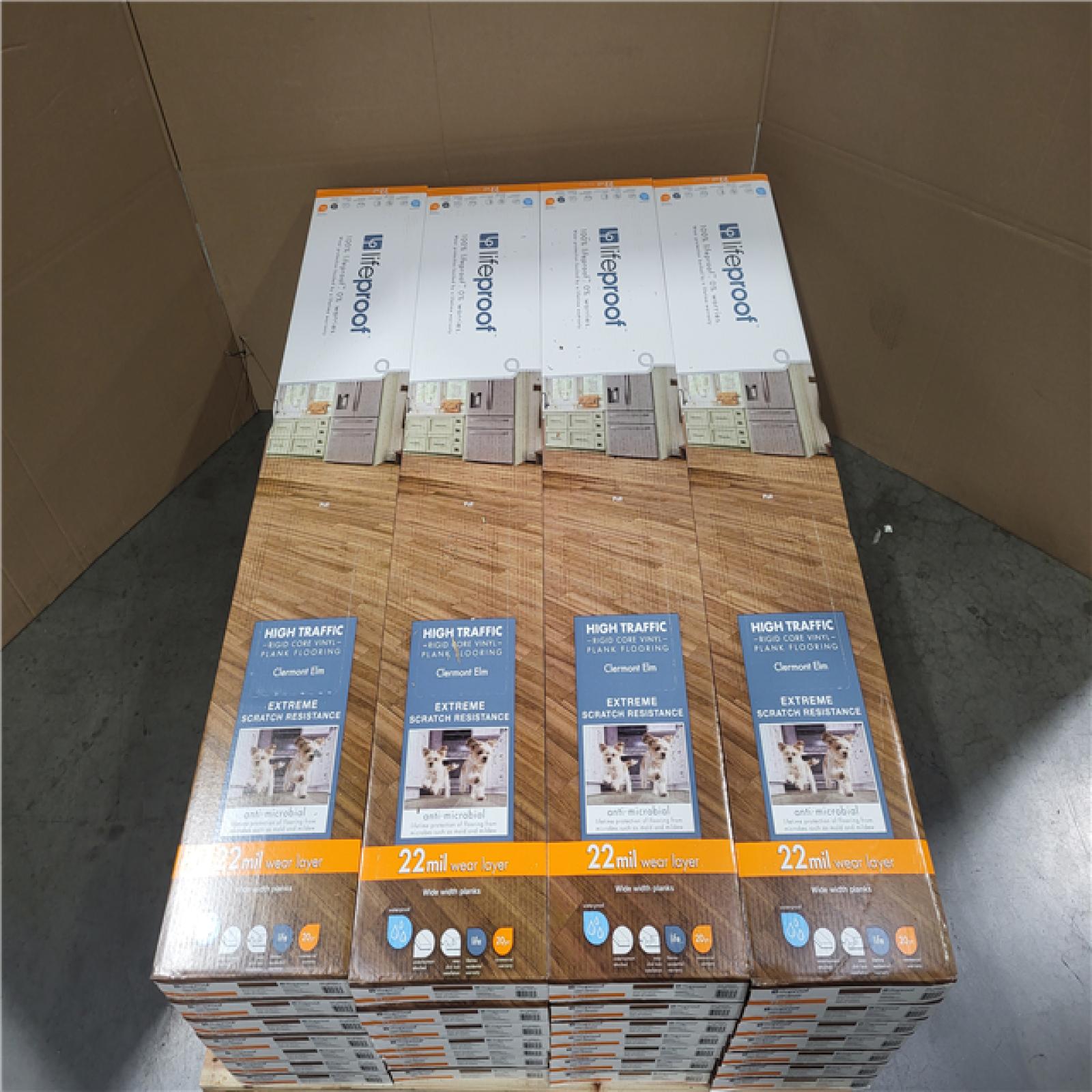 CALIFORNIA AS-IS LIKE NEW LIFEPROOF HIGH TRAFFIC RIGID CORE VINYL PLANK FLOORING IN CLERMONT ELM