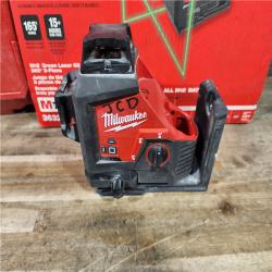 HOUSTON LOCATION - AS-IS Milwaukee 12-Volt Lithium-Ion Cordless Green 250 ft. 3-Plane Laser Level Kit